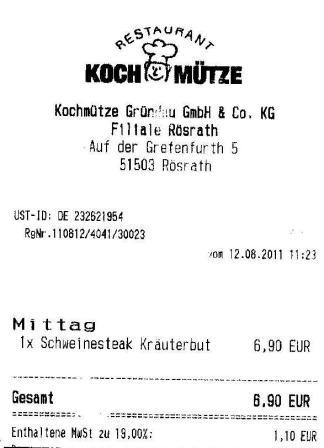 khne Hffner Kochmtze Restaurant